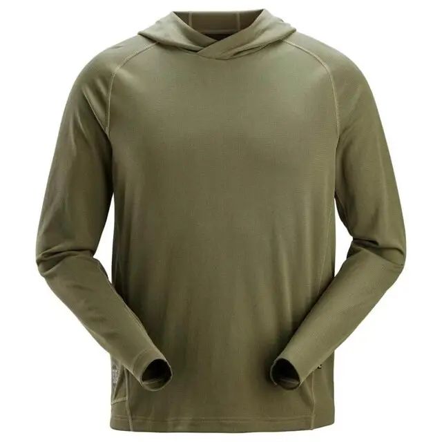 Snickers Stay Fresh Hoodie Khaki Groen - Maat L Betaalbaar