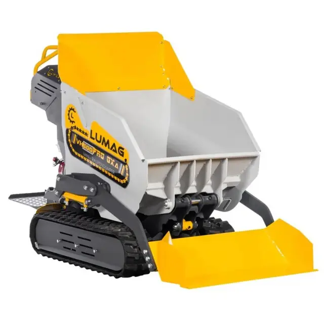 Seizoensaanbieding Lumag Mini Rups Dumper Benzine 5,5 Pk (Honda) Hydraulisch Kiepen En Hydrostatische Aandrijving (Incl. Plateau Voor Bestuurder En Schuifbak)