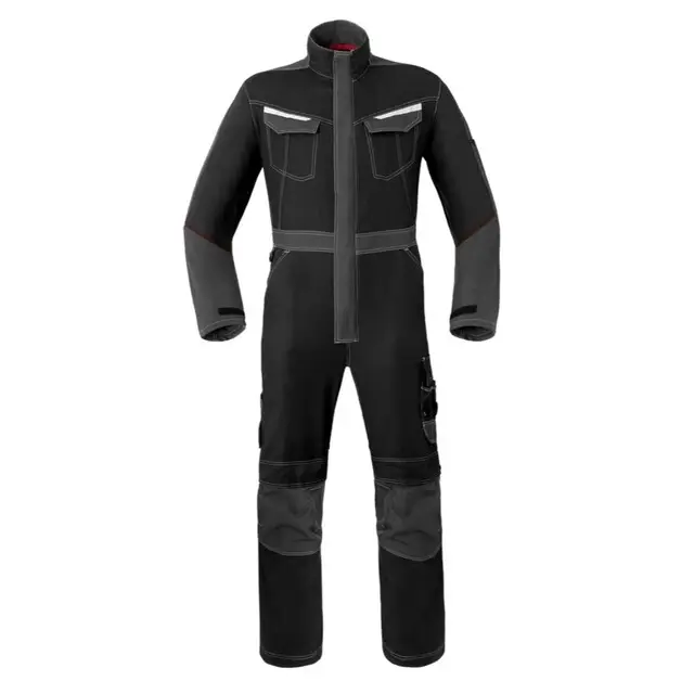 Havep Attitude Polyester/Katoen Overall 20199 Zwart/Charcoal Grijs Maat 48 Speciale Aanbieding