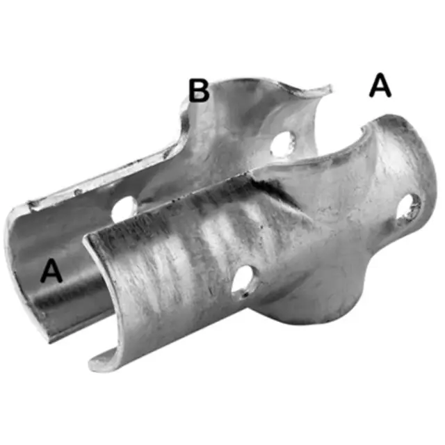 Origineel T-Klem 2-delig - 2 Duims x 2 Duims (Zwaar Thermisch Verzinkt)