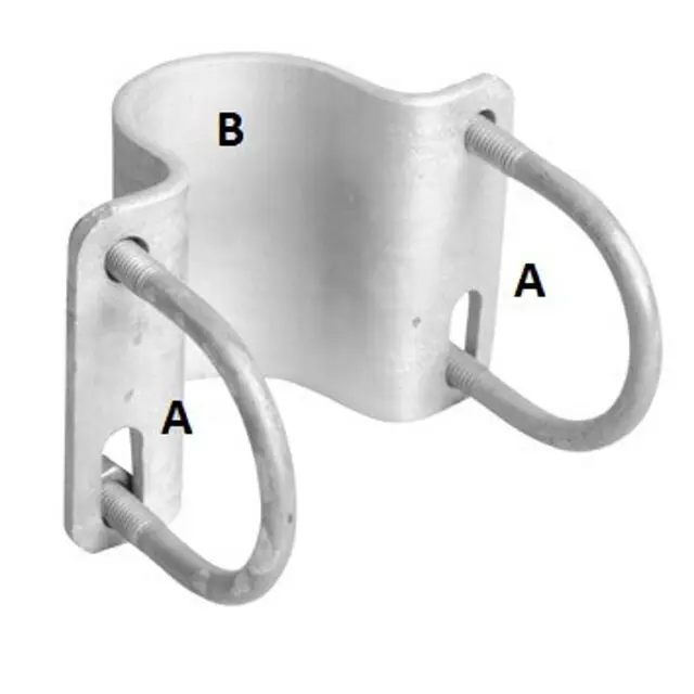 Tijdelijk Beschikbaar Kapbeugelklem - 1 1/2 Duims x 1 1/2 Duims