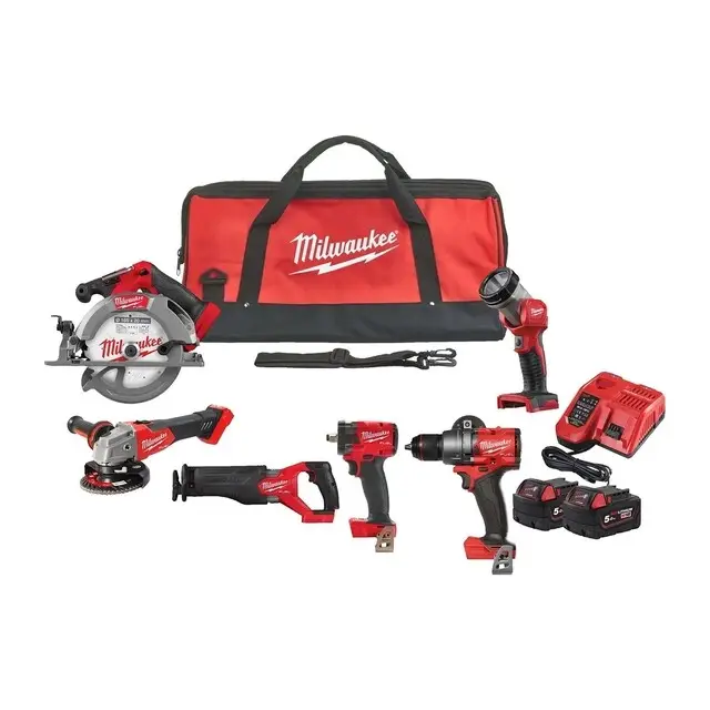 Milwaukee M18 FPP6H3 Powerpack - 2 x M18 B5 Accu's, M12-18FC Lader, Transporttas Rechtstreeks Van De Fabrikant