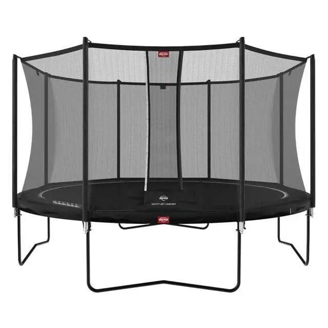 BERG Favorit Regular Trampoline Rond 430 x 430 Zwart - Met Veiligheidsnet Comfort Dagaanbieding