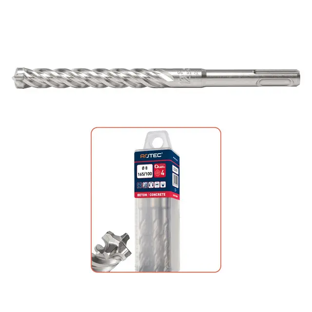 Rotec Hamerboor SDS+ Quattro-X - 脴10,0 x 100/165 mm - 10 stuks Betaalbaar