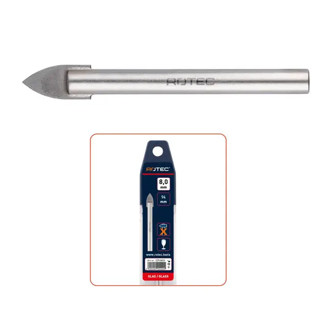 Rotec Glasboor Type '229' - 脴6,0 x 76 mm - 1 stuk Aanbieding