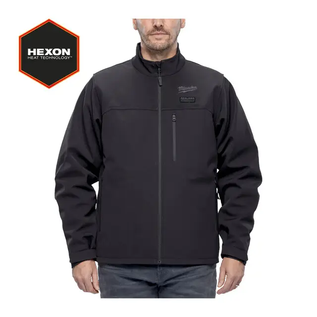 Snelle Levering Milwaukee M12 Premium Accu Verwarmde Jas Zwart - Maat XXXL
