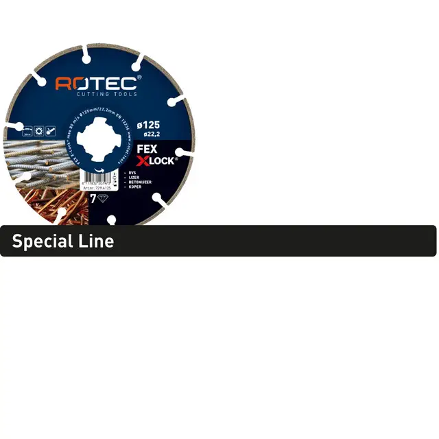 Snelle Levering Rotec Diamantzaagblad FEX X-LOCK - 脴115 x 2,2 x 22,2 mm