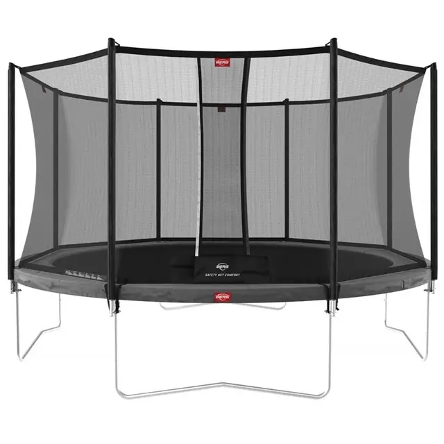 BERG Trampoline Favorit Regular Grijs - Ø 430 cm Safety Net Comfort Snelle Levering