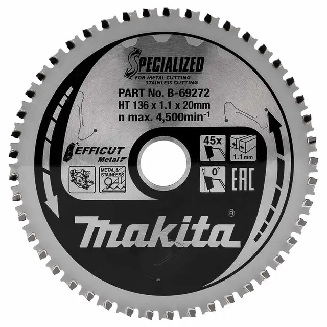 Nieuwe Collectie Makita Cirkel Zaagblad 136x20x1,1 mm B-69272