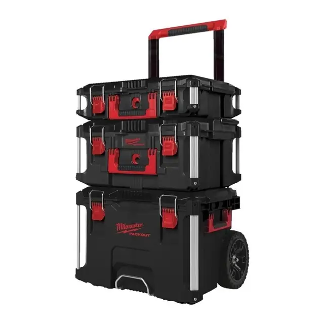 Aanbieding Milwaukee Packout Starter Set 3-delig Trolley Box Large