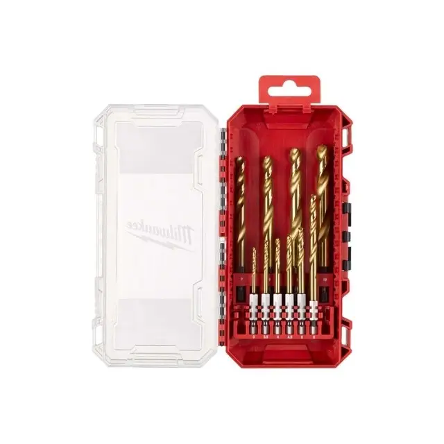 Milwaukee Metaalboren Set Hss-g Tin Red Hex Shockwave (10-delig) Goedkoop