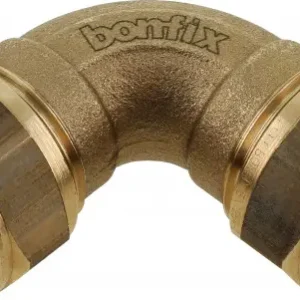 Bonfix knelkoppeling - Bocht 90gr - 22mm x 22mm - Messing Exclusief