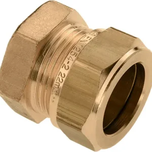 Bonfix knelkoppeling - Eindkoppeling - 35mm - Messing Aanbieding