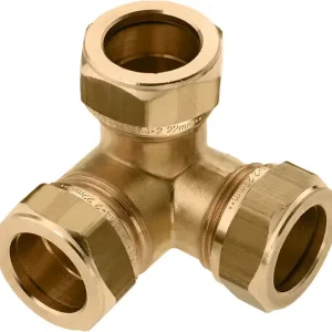 Professioneel Bonfix knelkoppeling - Hoek T-koppeling - 15mm x 15mm x 15mm - Messing