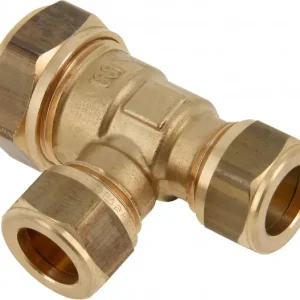 Koop Vandaag Bonfix knelkoppeling - T-stuk verlopend - 15mm x 12mm x 12mm - Messing