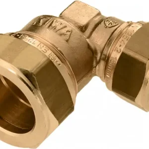 Bonfix knelkoppeling - Verloopknie - 22mm x 18mm - Messing Trendy