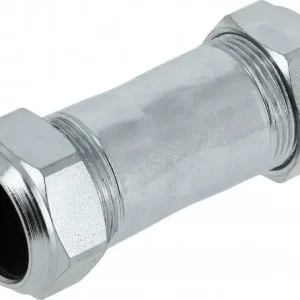 Rechtstreeks Van De Fabrikant Bonfix Staalverzinkte knelfitting - Rechte koppeling 104 - 2 x knel - 22mm x 22mm