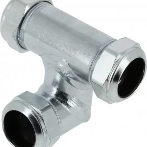 Nieuw Model Bonfix Staalverzinkte knelfitting - Passeer T-koppeling 118 - 3 x knel - 22mm x 15mm x 22mm