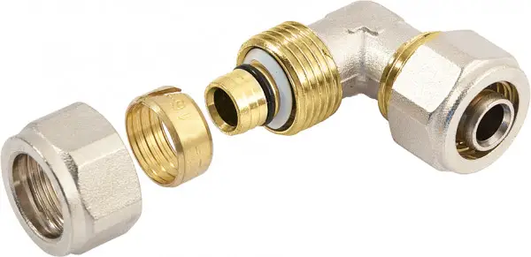 Bonfix - Alu-Knelfitting - Kniekoppeling - 2 x alu-knel - 16mm x 16mm Merkproduct