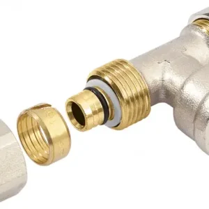 Bonfix - Alu-Knelfitting - T-koppeling verlopend - 2x alu-knel 1x bi. dr. - 20mm x 1/2“ Authentiek