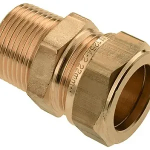 Bonfix knelkoppeling - Puntstuk - 3/4“ x 22 mm - Messing Nu Kopen