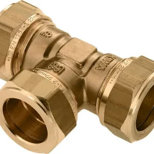 Superprijs Bonfix knelkoppeling - T-stuk - 22mm x 22mm x 22mm - Messing