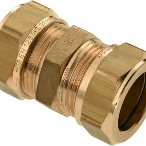 Bonfix knelkoppeling - Rechte koppeling - 35x35mm - Messing Snelle Levering