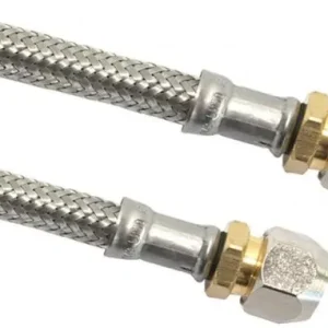 Flexibele aansluitslang - rvs gevlochten - knel x knel - 10 x 12mm - DN8 - lengte 30cm Exclusief