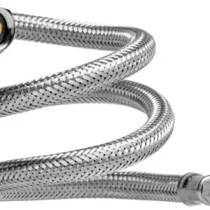 Nieuwe Collectie Flexibele aansluitslang - rvs gevlochten - binnendraad x buitendraad - 3/8“ x M10(lang) - DN8 - lengte 50cm