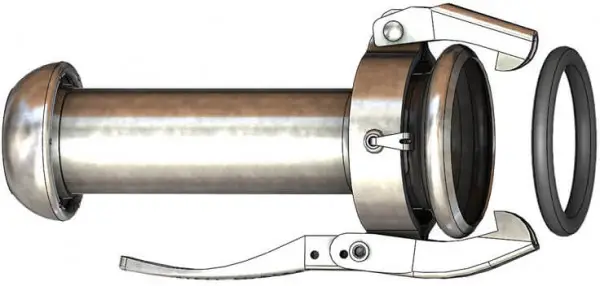 Gratis Retour Dallai verloopstuk M-deel x V-deel - type C - verzinkt - 89 x 108 mm