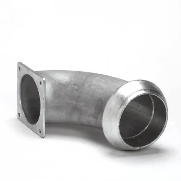 Dallai bocht 90gr V-deel x vierkantflens - type C - verzinkt -159mm x 6 Dagaanbieding