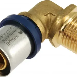 Beste Prijs Bonfix Perskoppeling - 1x Alu-pers 1x Buitendraad - Kniekoppeling - 1/2“ x 20mm