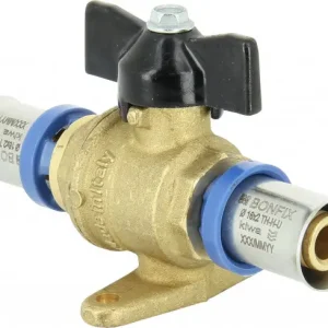 Wereldwijde Verzending Bonfix Perskoppeling - 2x Alu-pers - Kogelkraan - 16mm x 16mm