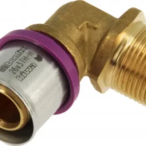 Topkwaliteit Bonfix Perskoppeling - 1x Alu-pers 1x Buitendraad - Kniekoppeling - 1“ x 26mm