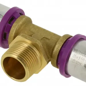 Topkwaliteit Bonfix Perskoppeling - 2x Alu-pers - 1x Buitendraad - T-koppeling - 26 x 3/4“ x 26mm
