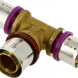 Modern Bonfix Perskoppeling - 3x Alu-pers - T-koppeling - verlopend - 26 x 32 x 26mm