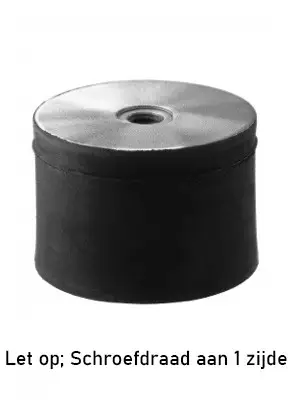 Wereldwijde Verzending Cilindrische Trillingsdemper Type E 25 x 28 - 40 Shore M6i