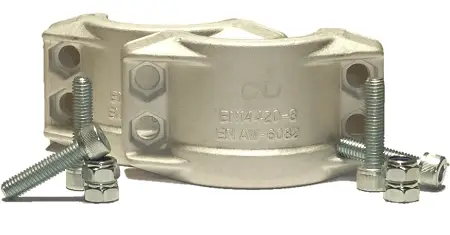 Ambachtelijk Klemschaal set - Aluminium - 38x6,5 - (Klembereik: 50-52mm)