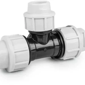 Verloop t-stuk voor PE/tyleen - 50x40mm - 16 bar Geld-Terug-Garantie