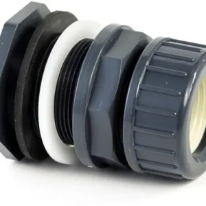 Gratis Retour Druk PVC doorvoer met klemring - 50mm x 2