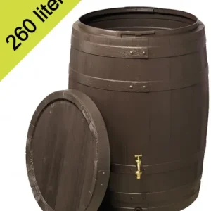 Gratis Retour Garantia Regenton Barrica 260 ltr darkwood