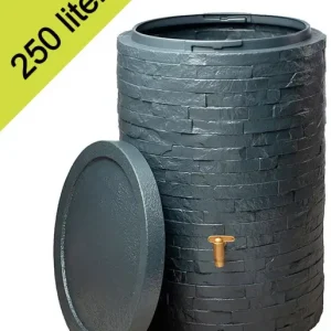 Beperkte Voorraad Garantia Regenton ARONDO 250 liter antraciet