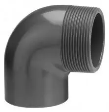 In De Mode Druk PVC draadknie 90gr - 40mm x 1-1/2“ - 10 bar