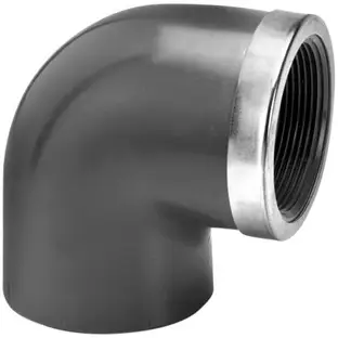 Druk PVC schroefknie 90gr - 75mm x 2/1/2“ - 10 bar Koop Online