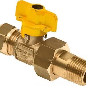 Bonfix Gaskogelkraan 22 x 3/4 - knel x koppeling buitendraad Wereldwijde Verzending