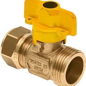 Luxe Bonfix Gaskogelkraan 22 x 3/4 - knel x warteldraad