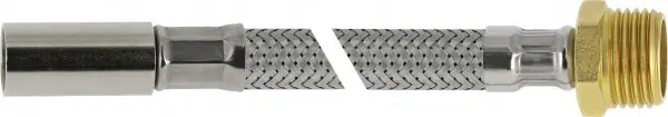 Bonfix Flexibele RVS aansluitleiding 50 centimeter 脴15 x 3/8 - 15 mm insteek x buitendraad Ambachtelijk