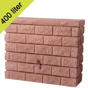 ROCKY muurton 400 liter steenrood Nieuw Model