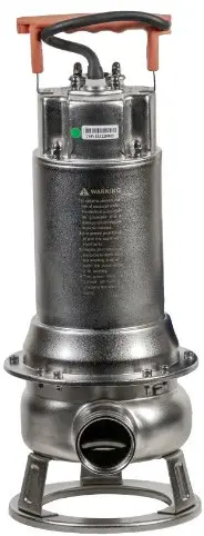 Dompelpomp zonder vlotter - KIN pumps DHD 1T - RVS - 400 volt - Inclusief 10 meter snoer (Max. capaciteit 18m³/h) Exclusief