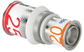 Gratis Retour Uponor S-Press Plus verloop koppeling - pers x pers - 25mm x 20mm - messing - Kiwa